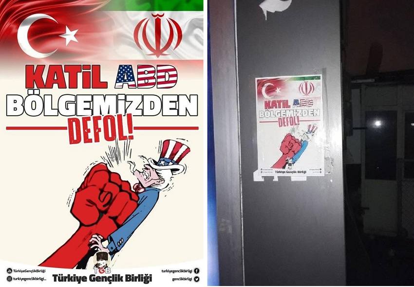 KATİL ABD AFİŞİ ASAN TGB’LİLER GÖZALTINA ALINDI   